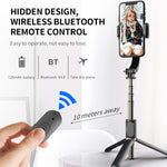 Q08 Gimbal Stabilisator Bluetooth Fernbedienung Stativ Selfie-Stick, Q08 (Schwarz), Q08 (Weiß)