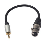 TC210KF183 3,5mm Klinke auf XLR Buchse Audiokabel, Länge: 0,3m, 3,5mm Klinke auf XLR Buchse
