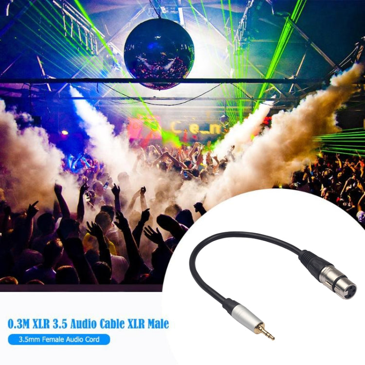 TC210KF183 3,5mm Klinke auf XLR Buchse Audiokabel, Länge: 0,3m, 3,5mm Klinke auf XLR Buchse