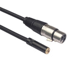 TC227K18-03 3,5mm Klinke Buchse zu XLR Buchse Audiokabel, Länge: 0,3m, 3,5mm Buchse zu XLR Buchse