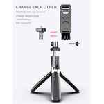 L02 100cm Multifunktionaler verstellbarer Bluetooth Selbstauslöser-Stativ Selfie-Stick