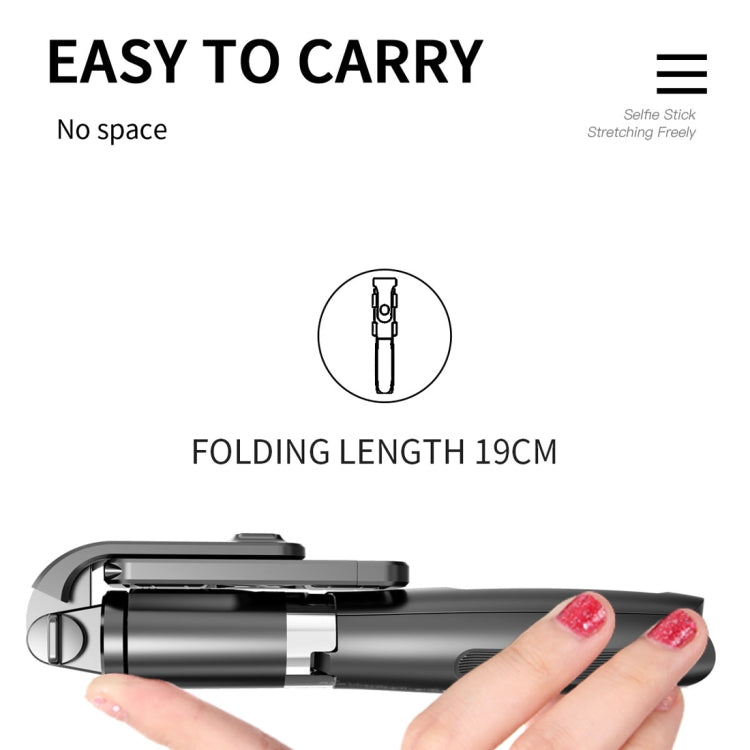 L02 100cm Multifunktionaler verstellbarer Bluetooth Selbstauslöser-Stativ Selfie-Stick