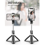 L02 100cm Multifunktionaler verstellbarer Bluetooth Selbstauslöser-Stativ Selfie-Stick