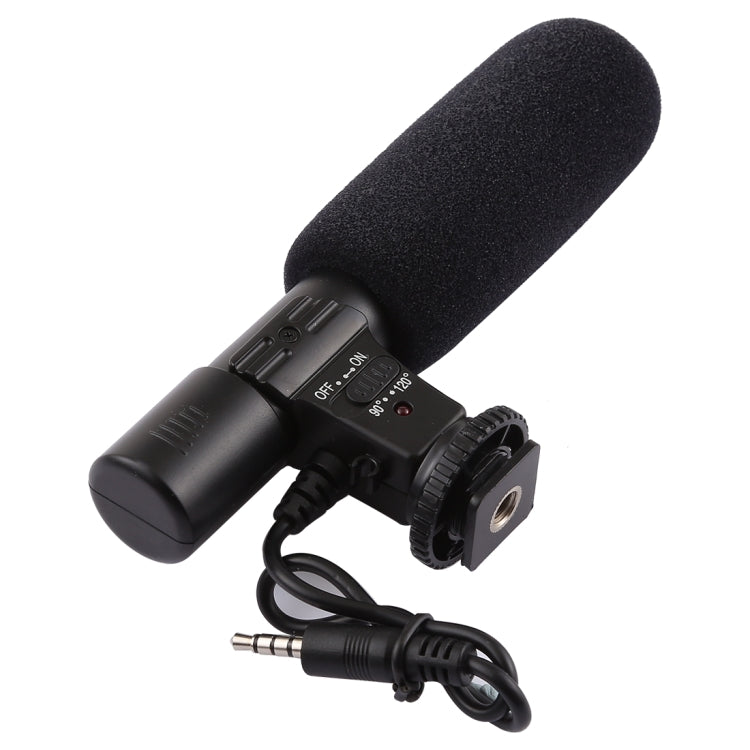 MIC-02 30-18000Hz Klangklar Stereo-Mikrofon für Smartphone, Kabellänge: 28cm