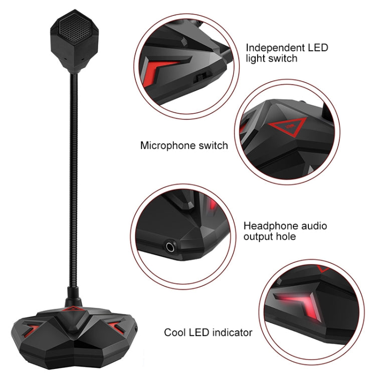 G55 Kapazitives Gaming-Mikrofon mit LED-Anzeige