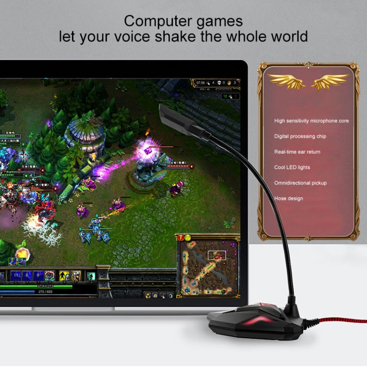 G55 Kapazitives Gaming-Mikrofon mit LED-Anzeige