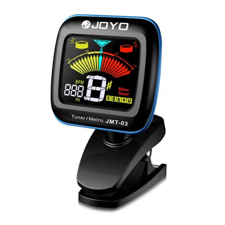 JOYO JMT-03 Tragbares Clip-Tuner-Metronom für Gitarre, Violine und Ukulele mit Mikrofon- und Clip-Stimmmodus (2-in-1, 360° drehbar)