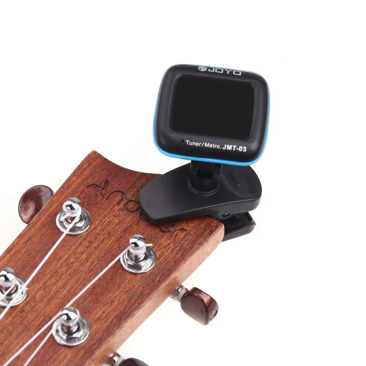 JOYO JMT-03 Tragbares Clip-Tuner-Metronom für Gitarre, Violine und Ukulele mit Mikrofon- und Clip-Stimmmodus (2-in-1, 360° drehbar)