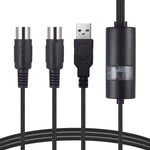 WERSI UM-18 USB-MIDI-Kabel, MidiPort-MIDI-Kabel, E-Piano, elektronisches Schlagzeug, Musikbearbeitungskabel, Länge: 2 m