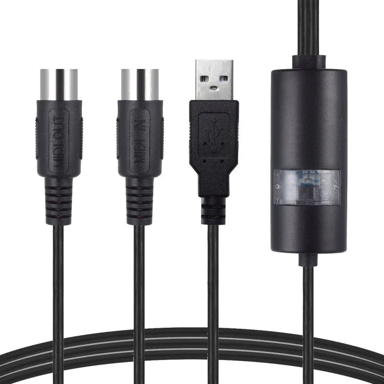 WERSI UM-18 USB-MIDI-Kabel, MidiPort-MIDI-Kabel, E-Piano, elektronisches Schlagzeug, Musikbearbeitungskabel, Länge: 2 m
