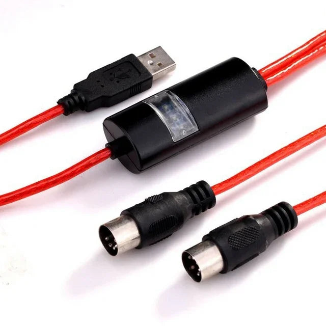 WERSI UM-18 USB-MIDI-Kabel, MidiPort-MIDI-Kabel, E-Piano, elektronisches Schlagzeug, Musikbearbeitungskabel, Länge: 2 m