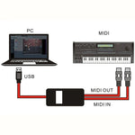 WERSI UM-18 USB-MIDI-Kabel, MidiPort-MIDI-Kabel, E-Piano, elektronisches Schlagzeug, Musikbearbeitungskabel, Länge: 2 m