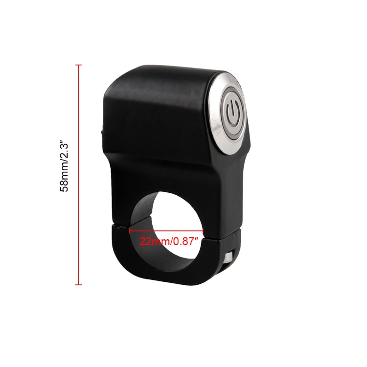 MB-BS001-R Motorcycle Motorcycle Switches 22mm Handlebar Mount Switch Headlight Hazard Brake Light Power Switch with Indicator Light
