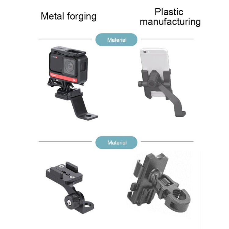 RUIGPRO Motorradlenker-Handyhalterung aus Aluminium für GoPro, Insta360, DJI und andere Action-Kameras