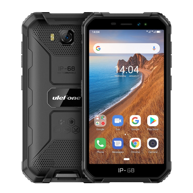 IP68/IP69K Wasserdicht Staubdicht Stoßfest, Gesichtserkennung, 4000mAh Akku, 5,0 Zoll Android 9.0 MTK6580A/W Quad Core bis 1,3GHz, Netzwerk: 3G, Armor X6 2GB+16GB