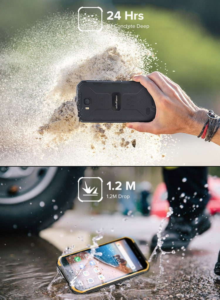 IP68/IP69K Wasserdicht Staubdicht Stoßfest, Gesichtserkennung, 4000mAh Akku, 5,0 Zoll Android 9.0 MTK6580A/W Quad Core bis 1,3GHz, Netzwerk: 3G, Armor X6 2GB+16GB