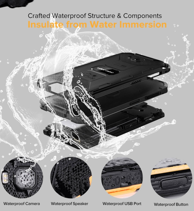 IP68/IP69K Wasserdicht Staubdicht Stoßfest, Gesichtserkennung, 4000mAh Akku, 5,0 Zoll Android 9.0 MTK6580A/W Quad Core bis 1,3GHz, Netzwerk: 3G, Armor X6 2GB+16GB