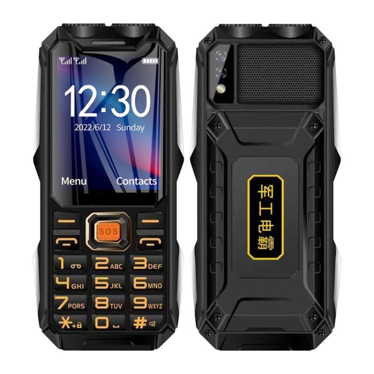 Wasserdicht, stoßfest, staubdicht, 16800mAh Akku, 2,4 Zoll, 21 Tasten, Bluetooth, LED-Taschenlampe, FM, SOS, Dual SIM, Netzwerk: 2G, Q8 2G