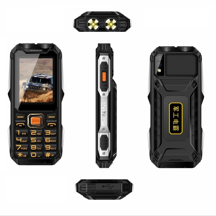 Wasserdicht, stoßfest, staubdicht, 16800mAh Akku, 2,4 Zoll, 21 Tasten, Bluetooth, LED-Taschenlampe, FM, SOS, Dual SIM, Netzwerk: 2G, Q8 2G