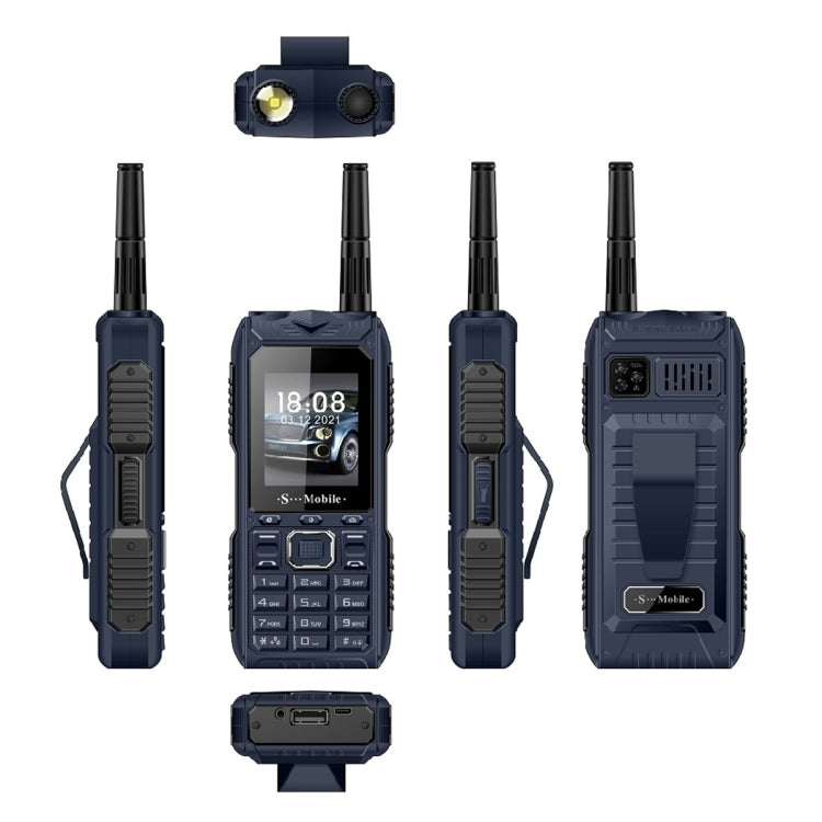 Wasserdicht, stoßfest, staubdicht, 2400mAh Akku, 2,2 Zoll, 21 Tasten, LED-Taschenlampe, FM, Quad SIM, mit Antenne