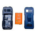 Wasserdicht, stoßfest, staubdicht, 2400mAh Akku, 2,2 Zoll, 21 Tasten, LED-Taschenlampe, FM, Quad SIM, mit Antenne