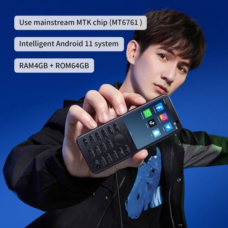2,8 Zoll, Android 11, MTK6761 Quad-Core-Prozessor mit bis zu 2,0 GHz, 21 Tasten, Netzwerk: 4G, 3 GB + 32 GB