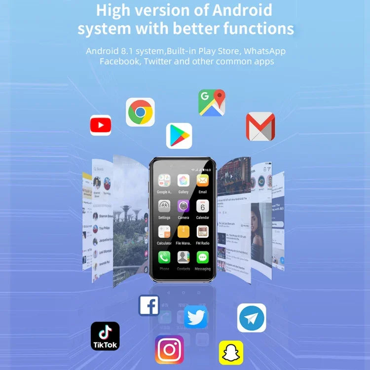 3,0 Zoll, Android 8.1, MTK6580 Quad-Core 1,3 GHz, Netzwerk: 3G, Dual-SIM, Globale Version mit Google Play