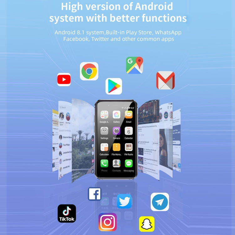 3,0 Zoll, Android 8.1, MTK6580 Quad-Core 1,3 GHz, Netzwerk: 3G, Dual-SIM, Globale Version mit Google Play