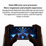 5000-mAh-Akku, Gesichtserkennung und Fingerabdrucksensor, 6,71 Zoll MIUI 13, MediaTek Helio G85 Octa-Core-Prozessor mit bis zu 2,0 GHz, Netzwerk: 4G, Dual-SIM, Google Play wird nicht unterstützt, 4 GB RAM + 128 GB Speicher
