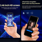 Infrarot-Gesichtserkennung, 3,46 Zoll, Android 6.0, MTK6737 Quad-Core-Prozessor (bis zu 1,1 GHz), Bluetooth, WLAN, FM-Radio, 4G-Netzwerk, GPS, Dual-SIM, 3 GB RAM + 64 GB Speicher