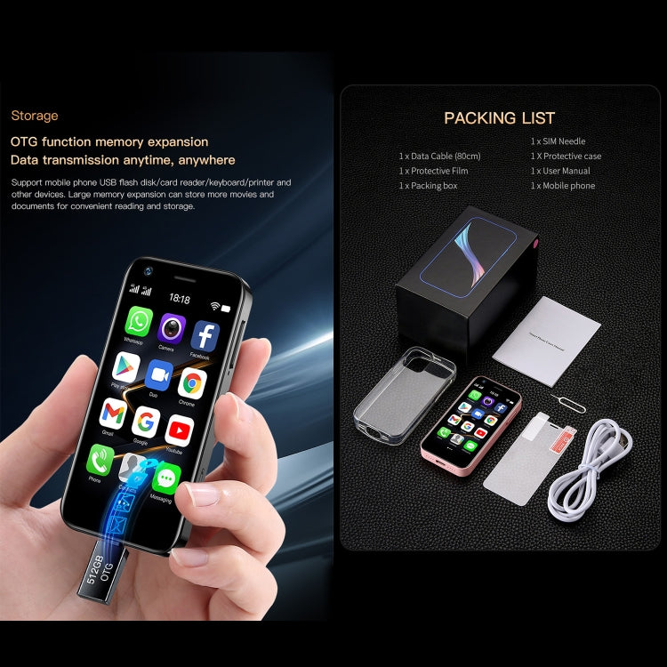 3,0-Zoll-Display, Android 10.0, MTK6750 Octa-Core-Prozessor, Bluetooth, WLAN, OTG, 4G-Netzwerk, Dual-SIM, Google Play-Unterstützung, 2 GB + 16 GB Speicher