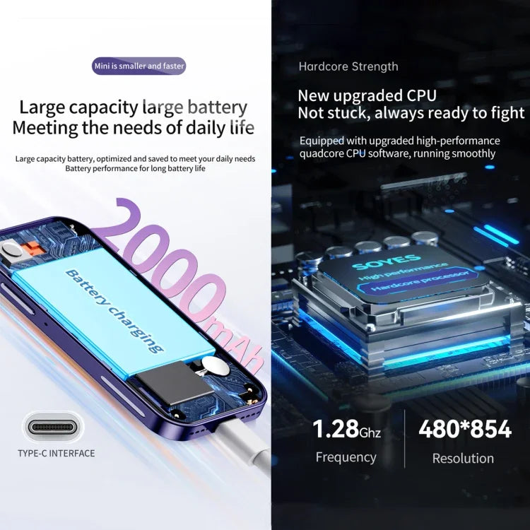 Gesichtserkennung, 3,0-Zoll-Display, Android 9.0, MTK6739CW Quad-Core-Prozessor (bis zu 1,28 GHz), OTG, 4G-Netzwerk, Dual-SIM, Google Play-Unterstützung, 3 GB RAM + 64 GB Speicher