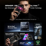 Ulefone Armor 28 Ultra – Robustes Smartphone, 16 GB + 1 TB, Nachtsicht, 10600 mAh Akku, 6,67 Zoll Display, Android 14, MediaTek Dimensity 9300+ Octa-Core-Prozessor, Netzwerk: 5G, NFC, Armor 28 Ultra