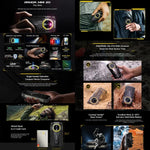 Ulefone Armor Mini 20, Nachtsicht, 8 GB + 256 GB, robustes Smartphone (IP68/IP69K), 4,7-Zoll-Display, Android 14, MediaTek Dimensity 6300 Octa-Core-Prozessor, Netzwerk: 4G, NFC, OTG, Armor Mini 20