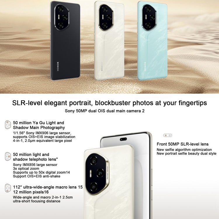Honor 300 Pro, 12GB+256GB, Bildschirm-Fingerabdruck, 6,78 Zoll MagicOS 9.0 / Android 15 Snapdragon 8 Gen 3 Octa Core, Netzwerk: 5G, NFC, OTG, Unterstützt kein Google Play, Honor 300 Pro, 12GB+256GB