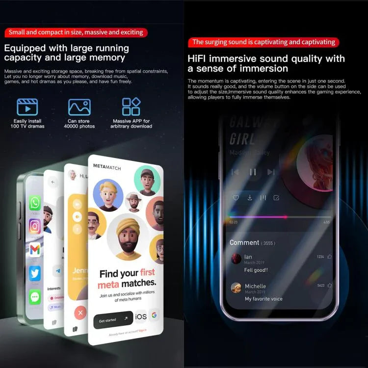 SOYES XS19 Pro, 3 GB + 32 GB, 3,8 Zoll, Android 12.0, MTK6762 Quad-Core-Prozessor, Netzwerk: 4G, Dual-SIM, GPS, OTG, Google Play Store-Unterstützung, 3 GB + 32 GB