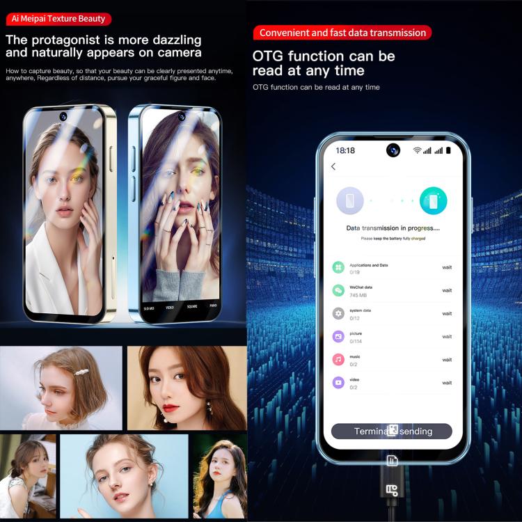 SOYES XS19 Pro, 4 GB + 64 GB, 3,8 Zoll, Android 12.0, MTK6762 Quad-Core-Prozessor, Netzwerk: 4G, Dual-SIM, GPS, OTG, Google Play Store-Unterstützung, 4 GB + 64 GB
