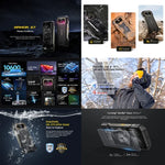 Ulefone Armor 27 Rugged Phone, 12 GB + 256 GB, Nachtsicht, 10600 mAh, 6,78 Zoll, Android 14, MediaTek Helio G99 Octa-Core, Netzwerk: 4G, NFC, OTG, Armor 27