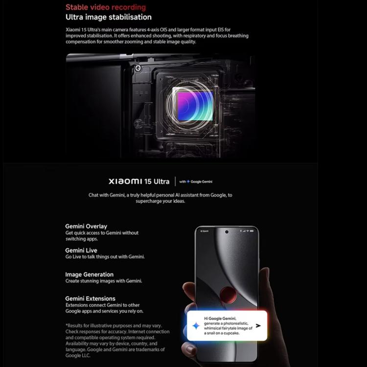 Xiaomi 15 Ultra Global, 16GB+512GB, 3D Ultraschall-Fingerabdruck, 200MP Kamera, 6,73 Zoll Xiaomi HyperOS 2 Snapdragon 8 Elite Octa Core 3nm, NFC, Netzwerk: 5G, Xiaomi 15 Ultra Global, 16GB+512GB (Silber), Xiaomi 15 Ultra Global, 16GB+512GB (Schwarz)