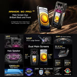 Ulefone Armor 30 Pro – Robustes Smartphone, 16 GB + 512 GB, Nachtsicht, 6,95 Zoll + 3,4 Zoll Dual-Screen, Android 14, MediaTek Dimensity 7300X Octa-Core-Prozessor, Netzwerk: 5G, OTG, NFC, Armor 30 Pro