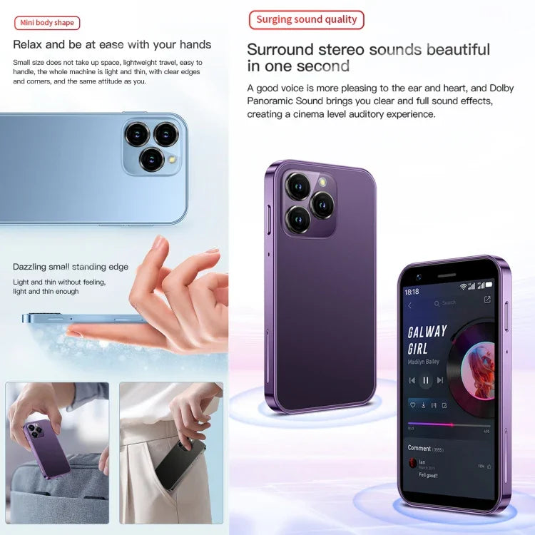 SOYES XS16, 2 GB + 16 GB, 3,0 Zoll, Android 10.0, MTK6737 Quad-Core-Prozessor, Bluetooth, WLAN, 4G-Netzwerk, Dual-SIM, Google Play Store-Unterstützung, 2 GB + 16 GB