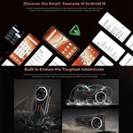 Oukitel WP55 Pro 5G Rugged Phone, 16 GB + 512 GB, 108-MP-Kamera, Fingerabdrucksensor, 6,6 Zoll, Android 15, MediaTek Dimensity 7025 Octa-Core-Prozessor, NFC, OTG, Netzwerk: 5G, WP55 Pro