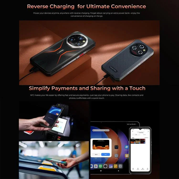 Oukitel WP55 Pro 5G Rugged Phone, 16 GB + 512 GB, 108-MP-Kamera, Fingerabdrucksensor, 6,6 Zoll, Android 15, MediaTek Dimensity 7025 Octa-Core-Prozessor, NFC, OTG, Netzwerk: 5G, WP55 Pro