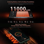Oukitel WP55 5G Rugged Phone, 12 GB + 256 GB, 108-MP-Kamera, Fingerabdrucksensor, 6,6 Zoll MediaTek Dimensity 7025 Octa-Core-Prozessor, NFC, OTG, Netzwerk: 5G, WP55