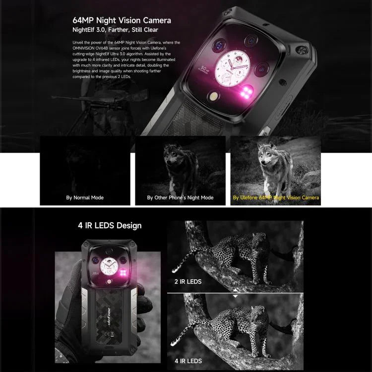 Ulefone Armor 28 Pro – Robustes Smartphone, 16 GB + 512 GB, Nachtsichtfunktion, 10600 mAh Akku, 6,67 Zoll + 1,04 Zoll Display, Android 15, MediaTek Dimensity 7300 Octa-Core-Prozessor, 5G, NFC