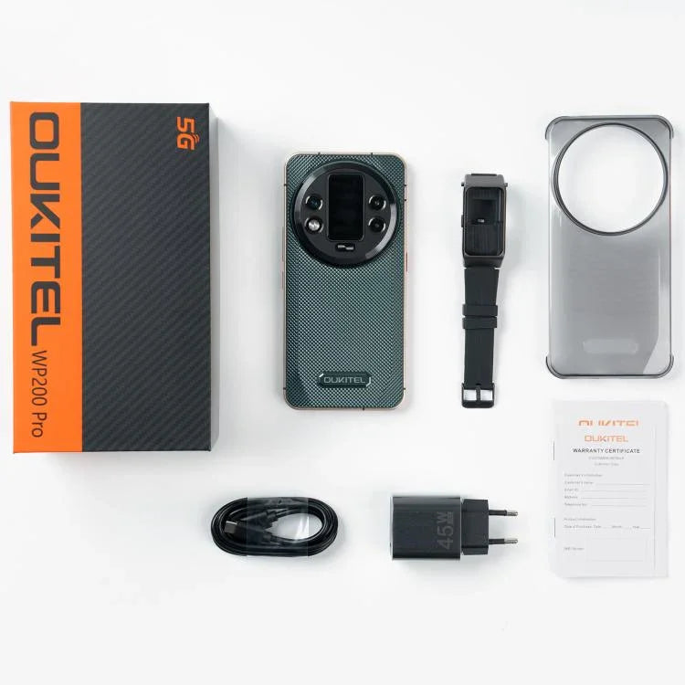 Oukitel WP200 Pro 5G Rugged Phone, 24GB+1TB, Display-Fingerabdrucksensor, 6,7 Zoll, Android 15.0, MTK Dimensity 8200 Octa-Core-Prozessor, NFC, OTG, Netzwerk: 5G