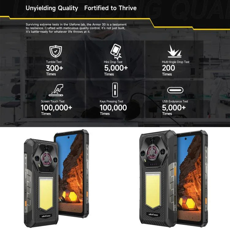 Ulefone Armor 30, 12 GB + 512 GB, Nachtsicht, robustes Smartphone (IP68/IP69K), 6,95 Zoll, Android 15, MediaTek Helio G100 Octa-Core-Prozessor, Netzwerk: 4G, NFC, OTG, Armor 30
