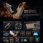 Ulefone Armor X16 Pro, 5 GB + 256 GB, Nachtsicht, robustes Smartphone (IP68/IP69K), 6,56 Zoll, Android 15, MediaTek Dimensity 6300 Octa-Core-Prozessor, Netzwerk: 5G, NFC, OTG; Armor X16 Pro, 8 GB + 256 GB