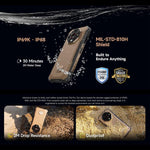Ulefone Armor X16 Pro, 5 GB + 256 GB, Nachtsicht, robustes Smartphone (IP68/IP69K), 6,56 Zoll, Android 15, MediaTek Dimensity 6300 Octa-Core-Prozessor, Netzwerk: 5G, NFC, OTG; Armor X16 Pro, 8 GB + 256 GB