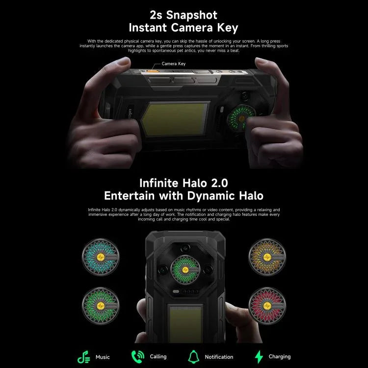 Ulefone Armor 33 Rugged Phone, 12 GB + 512 GB, 6,95 Zoll, Android 15, MediaTek Helio G100 Octa-Core, Netzwerk: 4G, OTG, NFC, LED-Beleuchtung, Armor 33